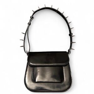 Black Spiked Shoulder Bag